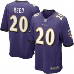 Youth Nike Baltimore Ravens 20# Ed Reed Game Purple Color Jersey