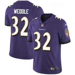 Youth Nike Baltimore Ravens 32 Eric Weddle Purple Team Color Vapor Untouchable Limited Player NFL Jersey