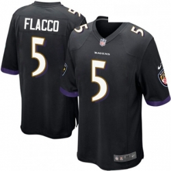 Youth Nike Baltimore Ravens 5 Joe Flacco Game Black Alternate NFL Jersey