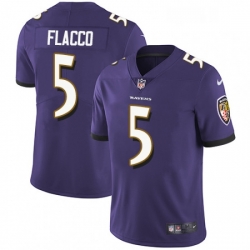Youth Nike Baltimore Ravens 5 Joe Flacco Purple Team Color Vapor Untouchable Limited Player NFL Jersey