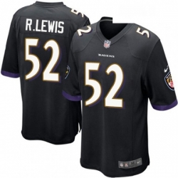 Youth Nike Baltimore Ravens 52 Ray Lewis Game Black Alternate NFL Jersey