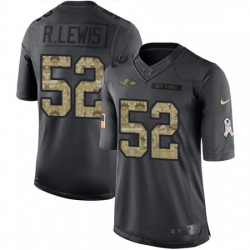 Youth Nike Baltimore Ravens 52 Ray Lewis Limited Black 2016 Salute to Service NFL Jersey