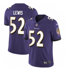 Youth Nike Baltimore Ravens 52 Ray Lewis Purple Team Color Vapor Untouchable Limited Player NFL Jersey