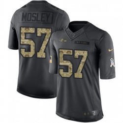 Youth Nike Baltimore Ravens 57 CJ Mosley Limited Black 2016 Salute to Service NFL Jersey