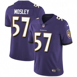 Youth Nike Baltimore Ravens 57 CJ Mosley Purple Team Color Vapor Untouchable Limited Player NFL Jersey