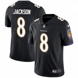 Youth Nike Baltimore Ravens 8 Lamar Jackson Black Alternate Vapor Untouchable Limited Player NFL Jersey