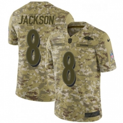 Youth Nike Baltimore Ravens 8 Lamar Jackson Limited Camo 2018 Salute to Service NFL Jersey