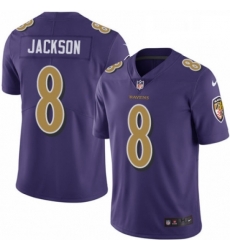 Youth Nike Baltimore Ravens 8 Lamar Jackson Limited Purple Rush Vapor Untouchable NFL Jersey