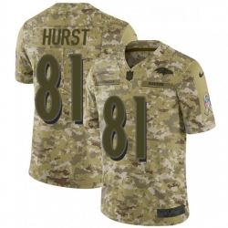 Youth Nike Baltimore Ravens 81 Hayden Hurst Limited Camo 2018 Salute to Service NFL Jersey