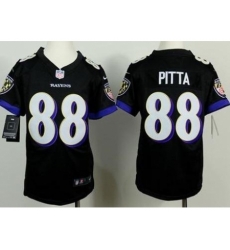 Youth Nike Baltimore Ravens #88 Dennis Pitta Black Stitched NFL Elite Jersey
