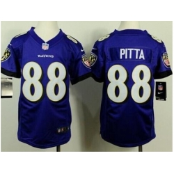 Youth Nike Baltimore Ravens 88 Dennis Pitta Purple Team Color Stitched NFL Jersey