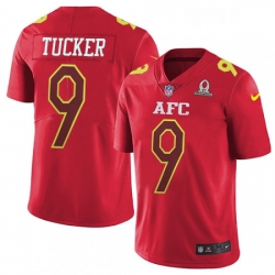 Youth Nike Baltimore Ravens 9 Justin Tucker Limited Red 2017 Pro Bowl NFL Jersey