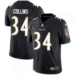 Youth Nike Ravens #34 Alex Collins Black Alternate Stitched NFL Vapor Untouchable Limited Jersey