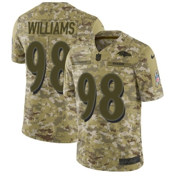 Youth Nike Ravens 98 Brandon Williams Camo Stitched NFL Limited 2018 Salute to Service Jersey