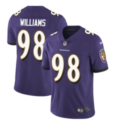 Youth Nike Ravens 98 Brandon Williams Purple Team Color Stitched NFL Vapor Untouchable Limited Jersey