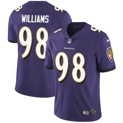 Youth Nike Ravens 98 Brandon Williams Purple Team Color Stitched NFL Vapor Untouchable Limited Jersey