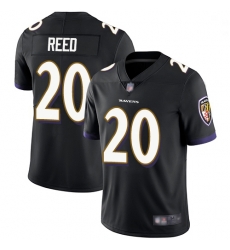 Youth Ravens 20 Ed Reed Black Alternate Stitched Football Vapor Untouchable Limited Jersey