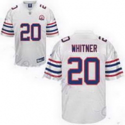 Buffalo Bills 20 Donte Whitner White Throwback Jersey 50th Anniversary Patch