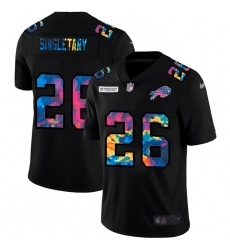 Buffalo Bills 26 Devin Singletary Men Nike Multi Color Black 2020 NFL Crucial Catch Vapor Untouchable Limited Jersey