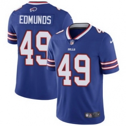 Men Bills 49 Tremaine Edmunds Royal Blue Team Color Stitched NFL Vapor Untouchable Limited Jersey