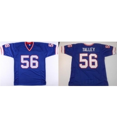 Men Bills 56 Darryl Talley blue throwback jersey