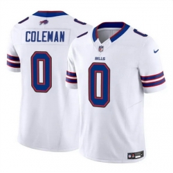 Men Buffalo Bills 0 Keon Coleman White 2024 Draft F U S E  Vapor Untouchable Limited Stitched Football Jersey