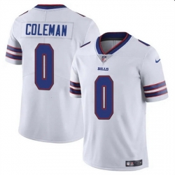 Men Buffalo Bills 0 Keon Coleman White 2024 Draft Vapor Untouchable Limited Stitched Football Jersey
