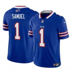 Men Buffalo Bills 1 Curtis Samuel Blue 2023 F U S E  Vapor Untouchable Limited Stitched Football Jersey