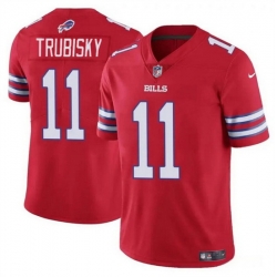 Men Buffalo Bills 11 Mitch Trubisky Red Vapor Untouchable Limited Stitched Football Jersey