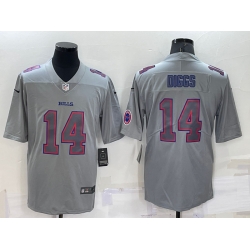 Men Buffalo Bills 14 Stefon Diggs Grey With Patch Atmosphere Fashion Stitched Jersey