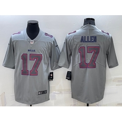Men Buffalo Bills 17 Josh Allen Grey Atmosphere Fashion Stitched Jersey