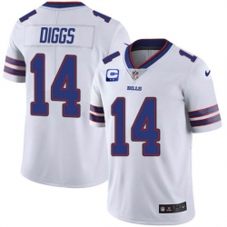 Men Buffalo Bills 2022 #14 Stefon Diggs White With 2-star C Patch Vapor Untouchable Limited Stitched NFL Jersey