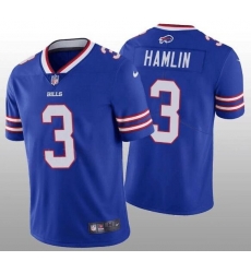 Men Buffalo Bills 3 Damar Hamlin Blue Vapor Untouchable Limited Stitched Jersey