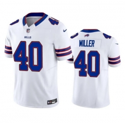 Men Buffalo Bills 40 Von Miller White 2023 F U S E  Vapor Untouchable Limited Stitched Jersey