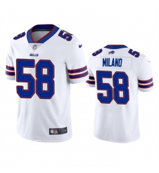 Men Buffalo Bills 58 Matt Milano 2022 White Vapor Untouchable Limited Stitched Jersey