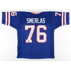 Men Buffalo bills #76 Fred Smerlas Blue  jersey