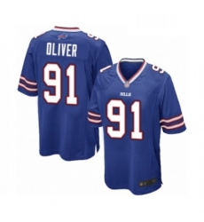Mens Buffalo Bills 91 Ed Oliver Game Royal Blue Team Color Football Jersey