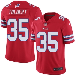 Mens Mike Tolbert Red Jersey Rush #35 NFL Buffalo Bills Nike
