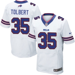 Mens NFL Buffalo Bills Nike 35 Mike Tolbert Elite White Jersey
