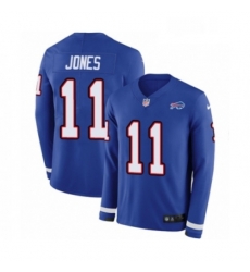 Mens Nike Buffalo Bills 11 Zay Jones Limited Royal Blue Therma Long Sleeve NFL Jersey