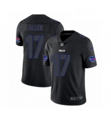 Mens Nike Buffalo Bills 17 Josh Allen Limited Black Rush Impact NFL Jersey