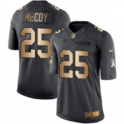 Mens Nike Buffalo Bills 25 LeSean McCoy Limited BlackGold Salute to Service NFL Jersey