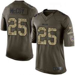 Mens Nike Buffalo Bills 25 LeSean McCoy Limited Green Salute to Service NFL Jersey