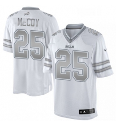 Mens Nike Buffalo Bills 25 LeSean McCoy Limited White Platinum NFL Jersey