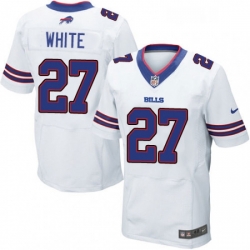Mens Nike Buffalo Bills 27 TreDavious White Elite White NFL Jersey