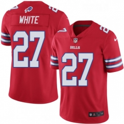 Mens Nike Buffalo Bills 27 TreDavious White Limited Red Rush Vapor Untouchable NFL Jersey