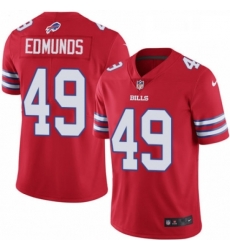 Mens Nike Buffalo Bills 49 Tremaine Edmunds Limited Red Rush Vapor Untouchable NFL Jersey