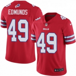 Mens Nike Buffalo Bills 49 Tremaine Edmunds Limited Red Rush Vapor Untouchable NFL Jersey