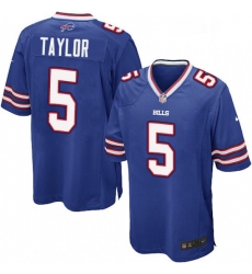 Mens Nike Buffalo Bills 5 Tyrod Taylor Game Royal Blue Team Color NFL Jersey