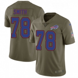 Mens Nike Buffalo Bills 78 Bruce Smith Limited Olive 2017 Salute to Service NFL Jersey